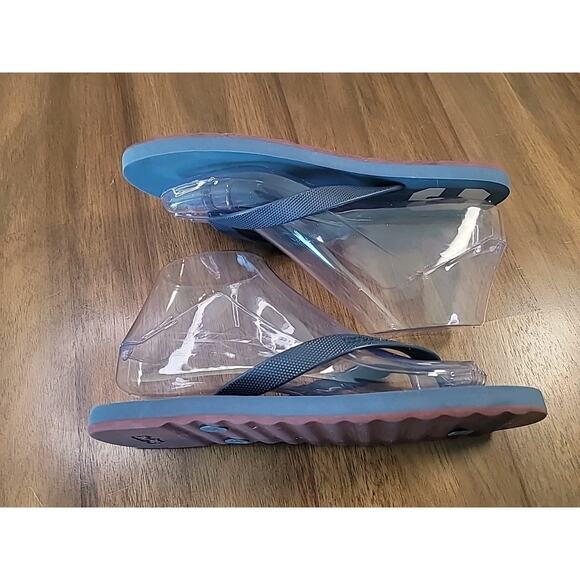 Coach Zak Flip Flops Varsity Logo Denim Blue Women’s Size 7 US GUC - Picture 4 of 8